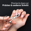 Picture of marQus - Straight nail scissors made in Germany Solingen incl. case for precise cutting of nails suitable as fingernail scissors and toenail scissors