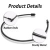 Picture of KELUBATU Mens Metal Headband, Unisex Black Metal Hair Bands, Stylish Design Metal Headband For Men, Adjustable Metal Headband For Outdoor Sports And Daily Wear. (3 Pcs)
