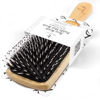 Picture of Boar Bristle Paddle Hair Brush - Smoothing Wood Brush for Thick, Curly & Wavy Hair, Detangling Natural Bristles for Women, Stimulates Scalp