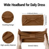 Picture of Wide Headbands for Women Black Stylish Head Wraps Boho Thick Hairbands Large African Sport Yoga Turban Headband Hair Accessories (Pack of 4)