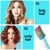 Picture of EKONAER Detangling Brush Boar Bristles Hair Brush for Adult & Kids Wet or Dry Hair,Curved and Vented Detangler Brush - Adds Shine and Makes Hair Smooth(Green)