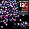 Picture of BELLEBOOST 1500pcs 6mm Resin Rhinestones Bulk, Purplish Black AB Flatback Round Jelly Rhinestones Non Hotfix Crystal Gems Large Quantity Wholesale for DIY Crafts Clothes Bottles Face Makeup Manicure