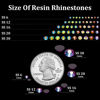 Picture of BELLEBOOST 1500pcs 6mm Resin Rhinestones Bulk, Purplish Black AB Flatback Round Jelly Rhinestones Non Hotfix Crystal Gems Large Quantity Wholesale for DIY Crafts Clothes Bottles Face Makeup Manicure