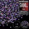 Picture of BELLEBOOST 5000pcs 2mm Resin Rhinestones Bulk, Purplish Black AB Flatback Round Jelly Rhinestones Non Hotfix Crystal Gems Large Quantity Wholesale for DIY Crafts Clothes Bottles Face Makeup Manicure