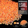 Picture of 1500pcs 6mm Resin Rhinestones Bulk, Orange AB Flatback Round Jelly Rhinestones Bedazzling Non Hotfix Crystal Gems Large Quantity Wholesale for DIY Crafts Clothes Bottles Tumblers Face Makeup Manicure