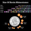 Picture of 1500pcs 6mm Resin Rhinestones Bulk, Orange AB Flatback Round Jelly Rhinestones Bedazzling Non Hotfix Crystal Gems Large Quantity Wholesale for DIY Crafts Clothes Bottles Tumblers Face Makeup Manicure