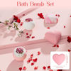 Picture of Valentines Bath Bombs Shower Steamers: Handmade Natural Organic Bath Balls with Surprise for Women Gift Set - Relaxing Bubble Bathbombs Scented Rose Hearts Flower Romantic Birthday for Girls Kids Mom