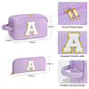 Picture of YOOLIFE Gifts for Mom - Personalized Birthday Gift for Mom,Mom Gifts From Daughter, Mother In Law Gifts, Mama Gift Idea,Mothers Day Gift, Monogram Cute Purple Initial Cosmetic Makeup Bag for Women N