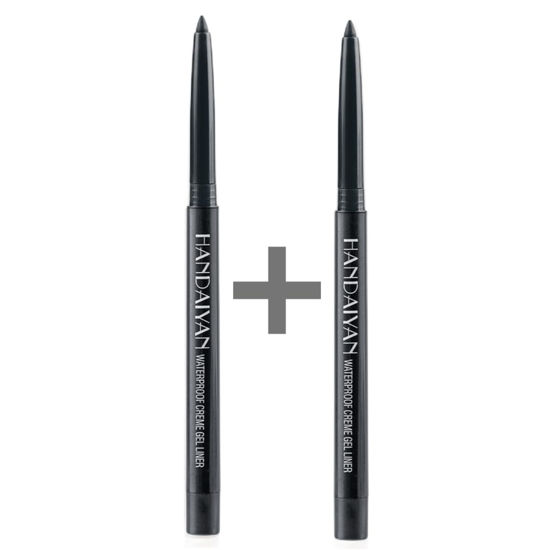 Picture of ONarisae eyeliner pencil retractable eyeliner creamy pigmented smudge proof eye liner pen 2Pcs Shimmer Black