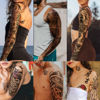 Picture of 46 Sheets Lion Wolf Full Arm Temporary Tattoo for Women or Men Rose Flower Snake Half Arm Temporary Tattoos for Girls Boys Long Lasting Bird Angel Fake Tattoo for Kids