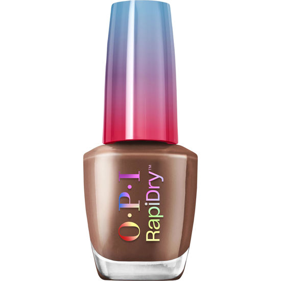 Picture of OPI RapiDry Impromptu You | Opaque Dark Brown Crème Quick Dry Nail Polish | Vegan, Smudge Proof, Fast Drying