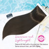 Picture of REECHO 28" Straight Long 4 PCS Set Thick Clip in on Hair Extensions -Chocolate Brown