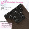 Picture of REECHO 28" Straight Long 4 PCS Set Thick Clip in on Hair Extensions -Chocolate Brown