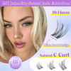 Picture of ALICE Natural Lash Extension Kit Lash Clusters Kit Wispy Cluster Eyelash Extension Kit with 135pcs Clear Band C Curl 10-14mm Eyelash Clusters Lash Glue Bond and Seal