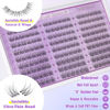 Picture of ALICE Natural Lash Clusters Kit Clear Band Wispy Lash Extension Kit Cluster Eyelash Extension Kit 162pcs C Curl 11-13mm Individual Lashes with Lash Glue Bond and Seal and Tweezers DIY at Home