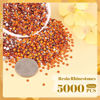 Picture of 5000PCS 2mm Resin Rhinestones in Bulk (Orange), Bedazzling Flatback Crystals for Crafts DIY Nail Decoration, Gems Charms for Tumbler Shoes Clothing Fabric with Pickup Pen and Tweezers