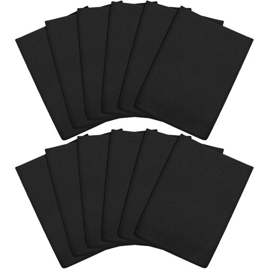 Picture of Tatuo 12 Pieces Korean Exfoliating Mitt Exfoliating Glove Italy Towel Body Skin Scrubber Exfoliating Scrubber for Remove Dead Skin Exfoliating Washcloth Korean(Large,Black)