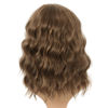 Picture of AISI HAIR Synthetic Wavy Curly Bob Wig with Bangs Brown mix Caramel Blonde Short Hair for Women Synthetic Heat Resistant Bob Wigs