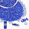 Picture of 2000PCS SS12/3mm Crystal Rhinestones (Blue/Sapphire), Bedazzling Flatback Glass Rhinestones for Crafting DIY Nail Art Makeup Decoration, Gems Diomand Charms for Tumbler Shoes Clothing Mug