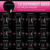 Picture of krofaue Duck Nail Tips - 240pcs Clear Nail Tips Soft Gel Nails Curved Nail Tips 12 Sizes Crystal Duck Feet Style Nail Tips Half Cover False Nails Wide French Nails with Box Extra Nail for Nail Salon