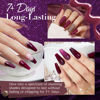 Picture of AZUREBEAUTY Nail Polish Set, 4 Colors Brown Purple Glitter Fall Winter Vegan Quick Dry Natural Nail Lacquer Strengthening Treatment Kit with Top Coat DIY Salon at Home