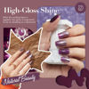Picture of AZUREBEAUTY Nail Polish Set, 4 Colors Brown Purple Glitter Fall Winter Vegan Quick Dry Natural Nail Lacquer Strengthening Treatment Kit with Top Coat DIY Salon at Home
