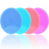 Picture of MR LION Baby Cradle Cap Brush, Baby Bath Brush, Silicone Massage Brush, Silicone Scrubbers Exfoliator Brush， Baby Brush for Cradle Cap and Dry Skin (Green & Blue & Pink & Purple)