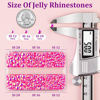 Picture of Resin Jelly Rhinestones for Crafting with B7000 Jewelry Glue, 1 Box Hot Pink AB Flatback Crystals with 2Pcs 10ml Glue, Bedazzling Non Hotfix Gems for DIY Tumblers Clothing Shoes Manicure