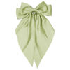 Picture of Large Hair Bows for Women Olive Green Silky Satin Hair Bow Hair Clips Long Tail Oversize Hair Ribbon Coquette Bows Hair Accessories for Girls