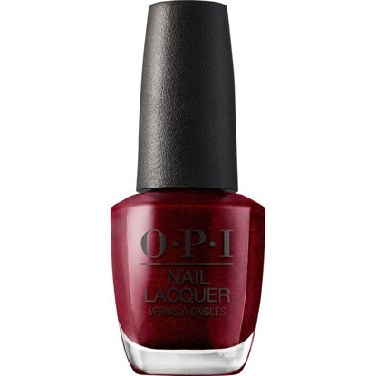 Picture of OPI Nail Lacquer I'm Not Really a Waitress | Opaque Dark Red Pearl Chip Resistant Nail Polish | Vegan, Fast Drying, Streak Free
