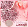 Picture of 5000PCS 2mm Resin Rhinestones in Bulk (Light Pink), Bedazzling Flatback Crystals for Crafts DIY Nail Decoration, Gems Charms for Tumbler Shoes Clothing Fabric with Pickup Pen and Tweezers