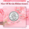 Picture of 5000PCS 2mm Resin Rhinestones in Bulk (Light Pink), Bedazzling Flatback Crystals for Crafts DIY Nail Decoration, Gems Charms for Tumbler Shoes Clothing Fabric with Pickup Pen and Tweezers