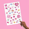 Picture of Ovasorve Valentine's Day Temporary Tattoos 68 Styles V-Day Hot Pink Foil Tattoos Galentines Day Decoration Be Mine Party Favor Valentines Candy Heart Supplies Classroom Exchange Prizes