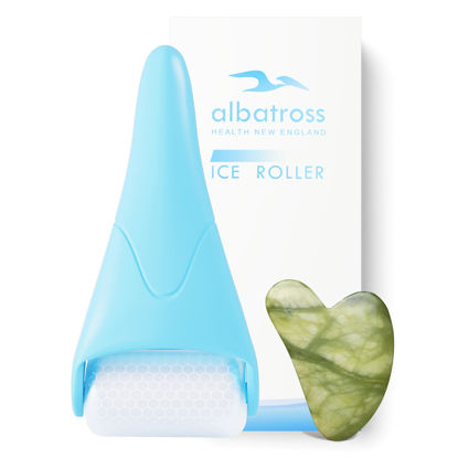 Picture of Ice Roller & Gua Sha Set, Skin Care for Face Wrinkles and Puffiness, Self Facial Massage Tools