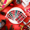 Picture of 140 Pcs 10 Sheets Christmas Full Wrap Nail Stickers Nail Polish Strips Plaid Gradient Stickers Glitter Self Adhesive DIY Art Decals Strips with 2 Pcs Nail Files for Xmas Nail Decor (Plaid Style)