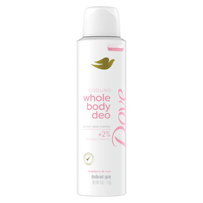 Picture of Dove Whole Body Deodorant Cooling Spray Raspberry & Rose Aluminum Free 4oz