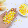 Picture of Briskbloom 60g Mix Flatback Pearls and Rhinestones for Crafts, 2mm-10mm Pearl Rhinestones for Nails Face Art Tumblers, Jelly Rhinestones and Half Pearls, with Tweezers Wax Pen, Yellow|White|Orange