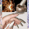 Picture of MIZHSE Reflective Gel Nail Polish, Glitter Gold Gel Polish Sparkly Shiny Nail Gel Soak Off UV/LED Lamp Nail Art Varnish for Beginners DIY at Home