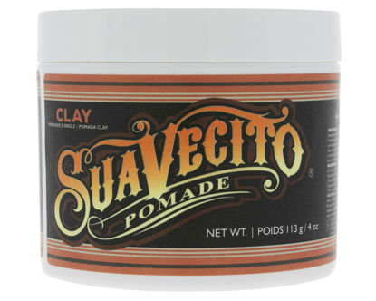 Picture of Suavecito Pomade Firme Clay 4 oz, 1 Pack - Strong Hold Hair Clay For Men - Low Shine Matte Hair Clay Pomade For Natural Texture Hairstyles