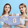 Picture of Initial Gifts Travel Cosmetic Makeup Pouch Bags Sets for Purse, Stoney Clover Dupes Pouch Makeup Bag, Personalized Cosmetic Bags Set for Women, Make up Bag for Teen Girls 13 14 15 16 17 (N, Blue)