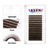 Picture of VEYES INC Colored Lash Extensions 03 05 07 15 C/D Curl 8-16mm Mixed Length Tray, Premium Individual Silk Eyelashes, Professional Supplies for Lash Techs (Dark Latte Brown 0.07 D 8-16mm)