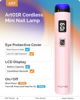 Picture of Melodysusie Handheld UV Light for Gel Nails, ART01R Cordless Gel X Nail Lamp Rechargeable with LCD Display, Eye-Protective Cover Flash Cure Nail Dryer for Rhinestone Glue Decoration DIY at Home Pink