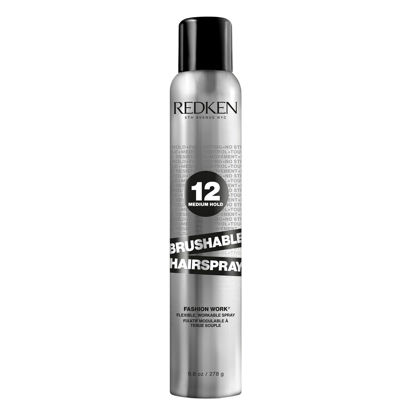 Picture of Redken Brushable Hairspray 12 | Flexible Medium Hold with Natural Finish | Protects Against Frizz & Humidity | For All Hair Types | 10.4 Oz