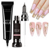 Picture of Makartt Nail Rhinestone Glue Set - Gel Nail Glue for Rhinestones, 3D Art Design Super Strong Adhesive for Charm Gems Jewel Crystal Beads Diamonds, 15ml & 8ml, Easy Use, Cured Need