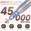 Picture of Nail Drill, Portable Electric Nail File 45000RPM Electric Nail Drill, Cordless Nail Drill Professional with Bits&Base, for Acrylic Gel Nails, Nail E-File Machine, Manicure Polishing, for Salon Home