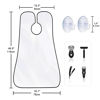 Picture of Beard Bib Apron for Men, Gift Beard Trimming Catcher Bib for Shaving & Hair Clippings, Waterproof Non-Stick Hair Catcher Grooming Cloth with 2 Suction Cups(White)