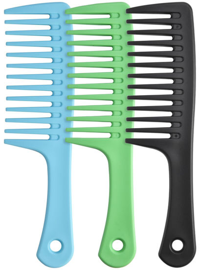 Picture of Wide Tooth and Large Detangling Comb, Durable Brush for Styling and Professional Care, Suitable for Curly, Long, Wet Hair Types