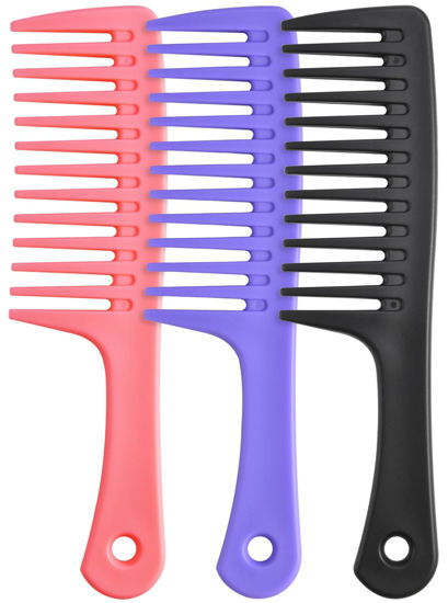 Picture of Wide Tooth Comb and Large Detangling Brush, Durable for Best Styling and Professional Care, Suitable for Curly, Long, Wet Hair Types, Reduces Hair Loss