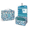 Picture of Lcsmaokin Large Capacity Toiletry Bag Travel Bag with Hanging Hook for Men and Women Waterproof Travel Cosmetic Bag Bathroom Storage Bag for Brushes Set,Full-Sized Shampoo,Accessories-Blue Flower