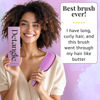 Picture of Lily England Curly Hair Brush - Pain-Free Detangling & Styling Brush With Flexible Bristles for Wet & Dry Hair - Easy to Hold for 3c to 4c Hair, Purple-Glitter